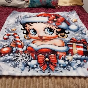 Festive Cartoon Character Holiday Blanket